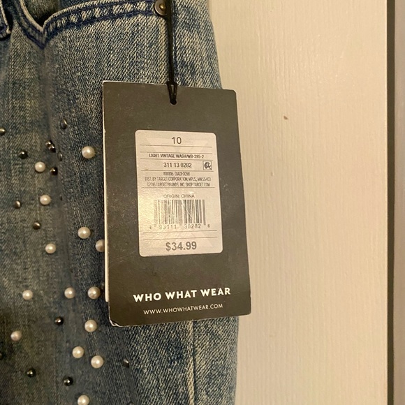 Who What Wear Pearl & Stud Jeans Sz 10 - Picture 3 of 6